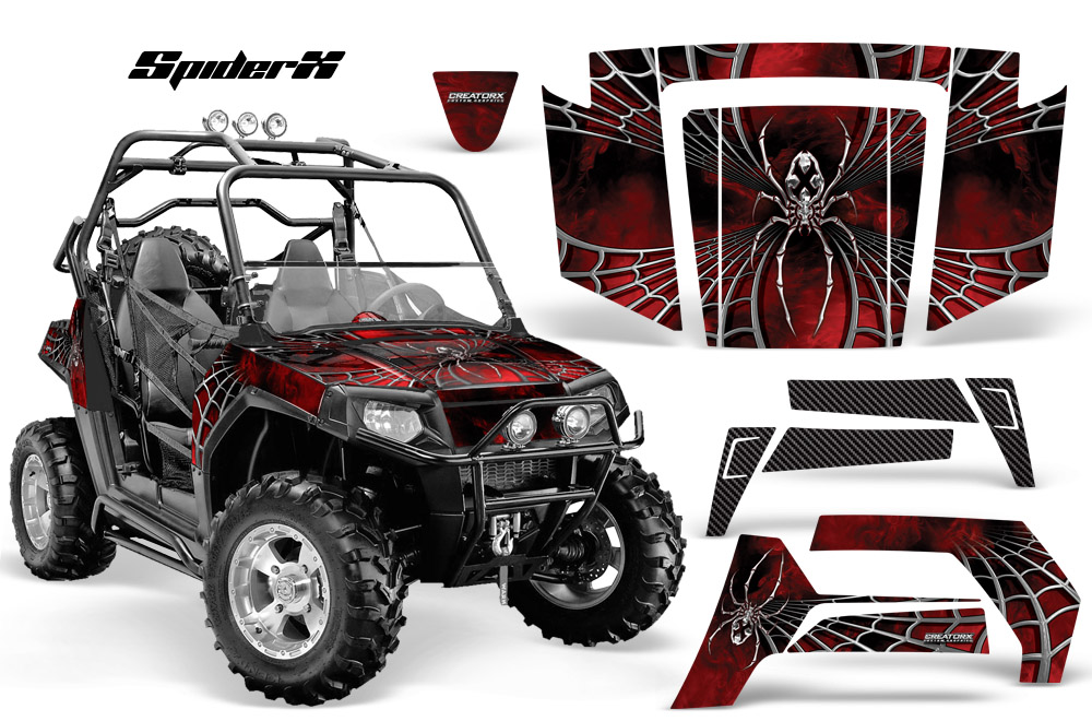 Polaris RZR 800 2006-2010 Graphics Kit SpiderX Red